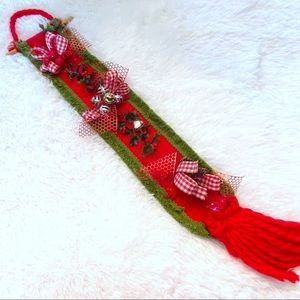 Vintage Christmas Holiday Doorbell/ Wall Hanging Handmade Embellished Decor